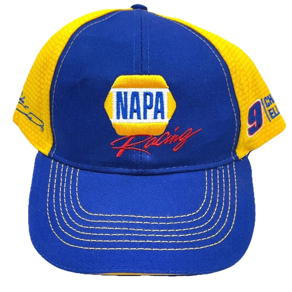 Nascar Hat Cap Strap Back Chase Elliott Blue White Napa Racing Team Dad Adjust D